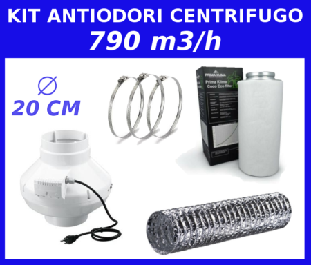 kit antiodori aspiratore centrifugo 790m3/h